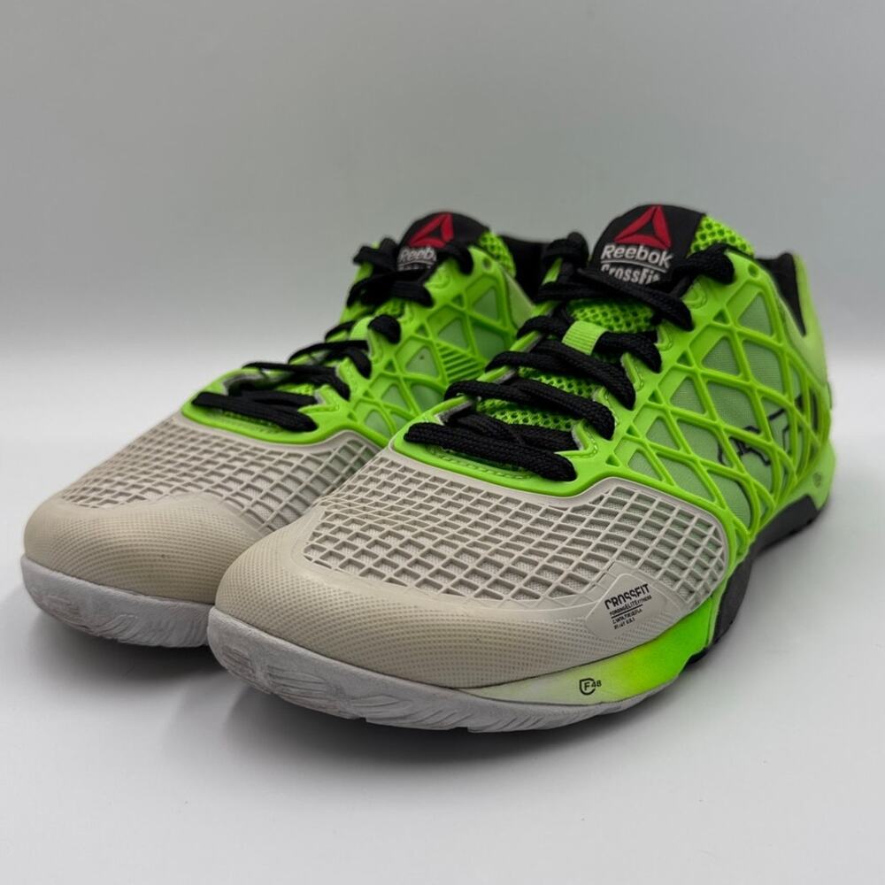 Reebok CrossFit Nano 4.0 Womens 7.5 Youth 5.5 NeonGreen Gray CF74 Training Shoes